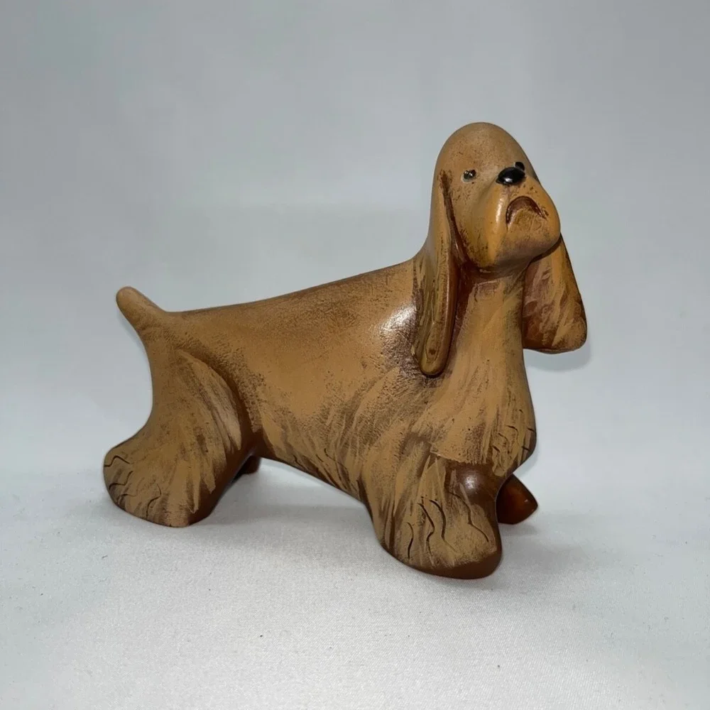 Lynda Pleet Menagerie Dog Figurine Cocker Spaniel Brown Tan 1994 Collectable